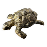Regency turtle ashtray in brass, Spain, 1980