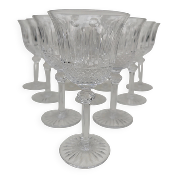 10 verres en cristal de Saint Louis, modèle tommy.15 cm.