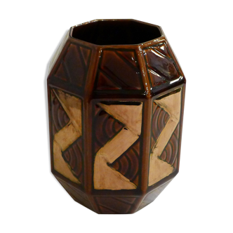 Vase St-Clement copper graphic decoration