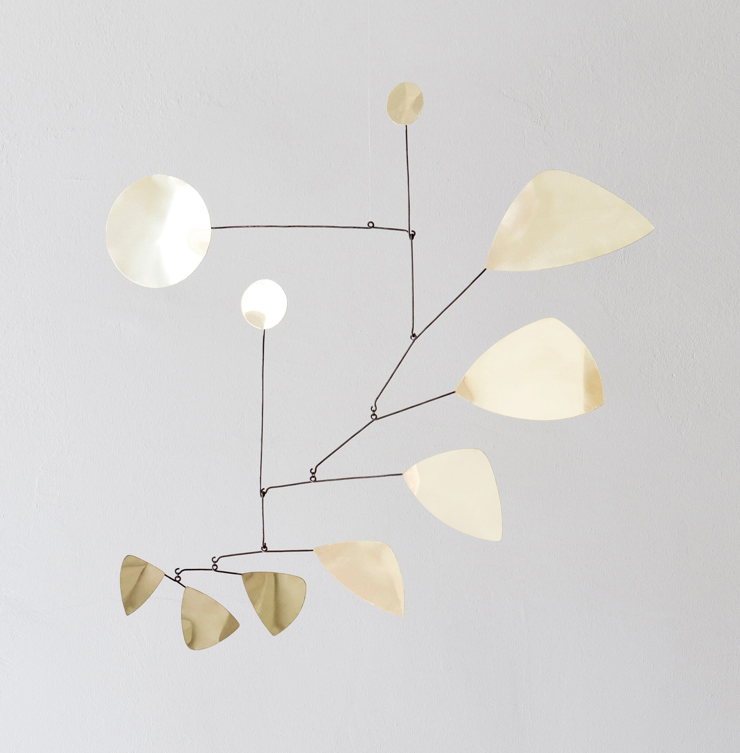 Modernist brass mobile 65 x 70cm
