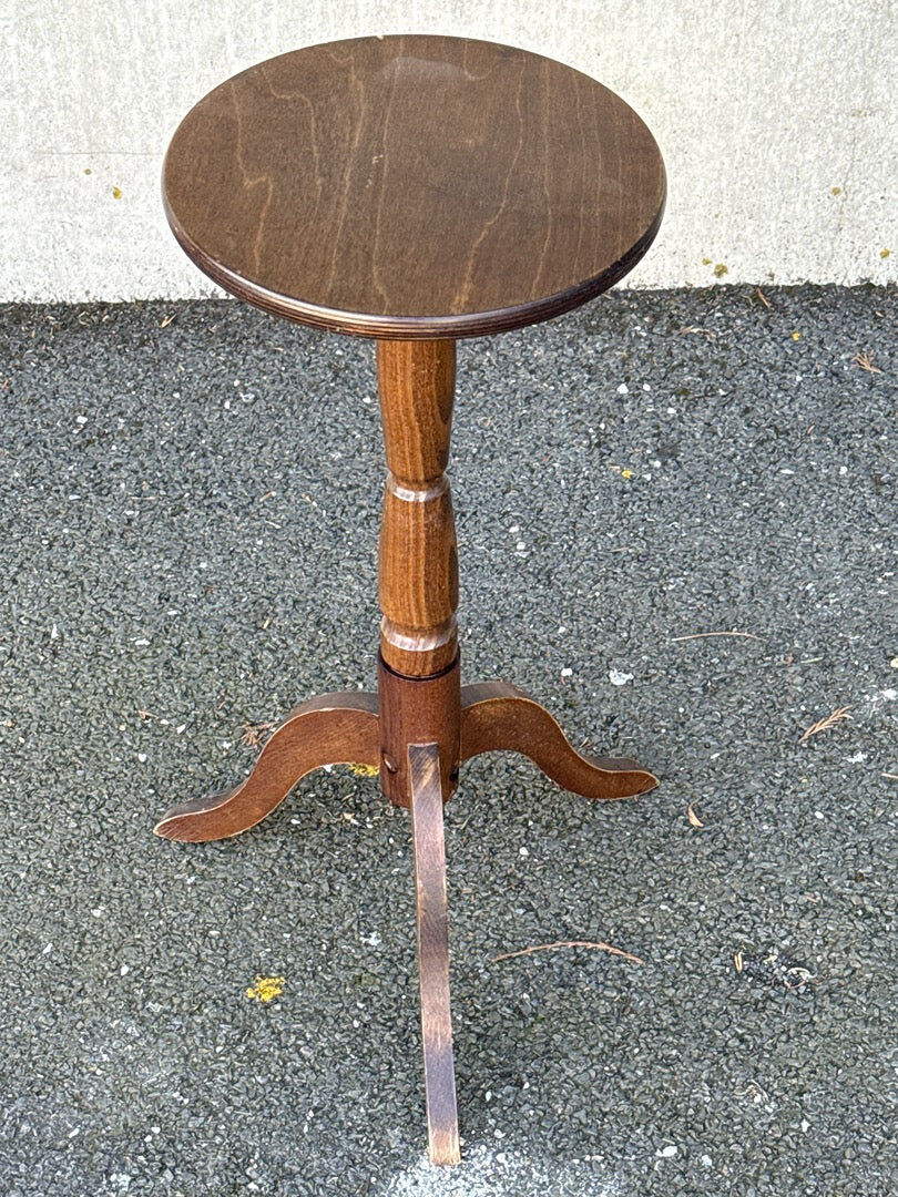 Sellette tripode vintage en bois