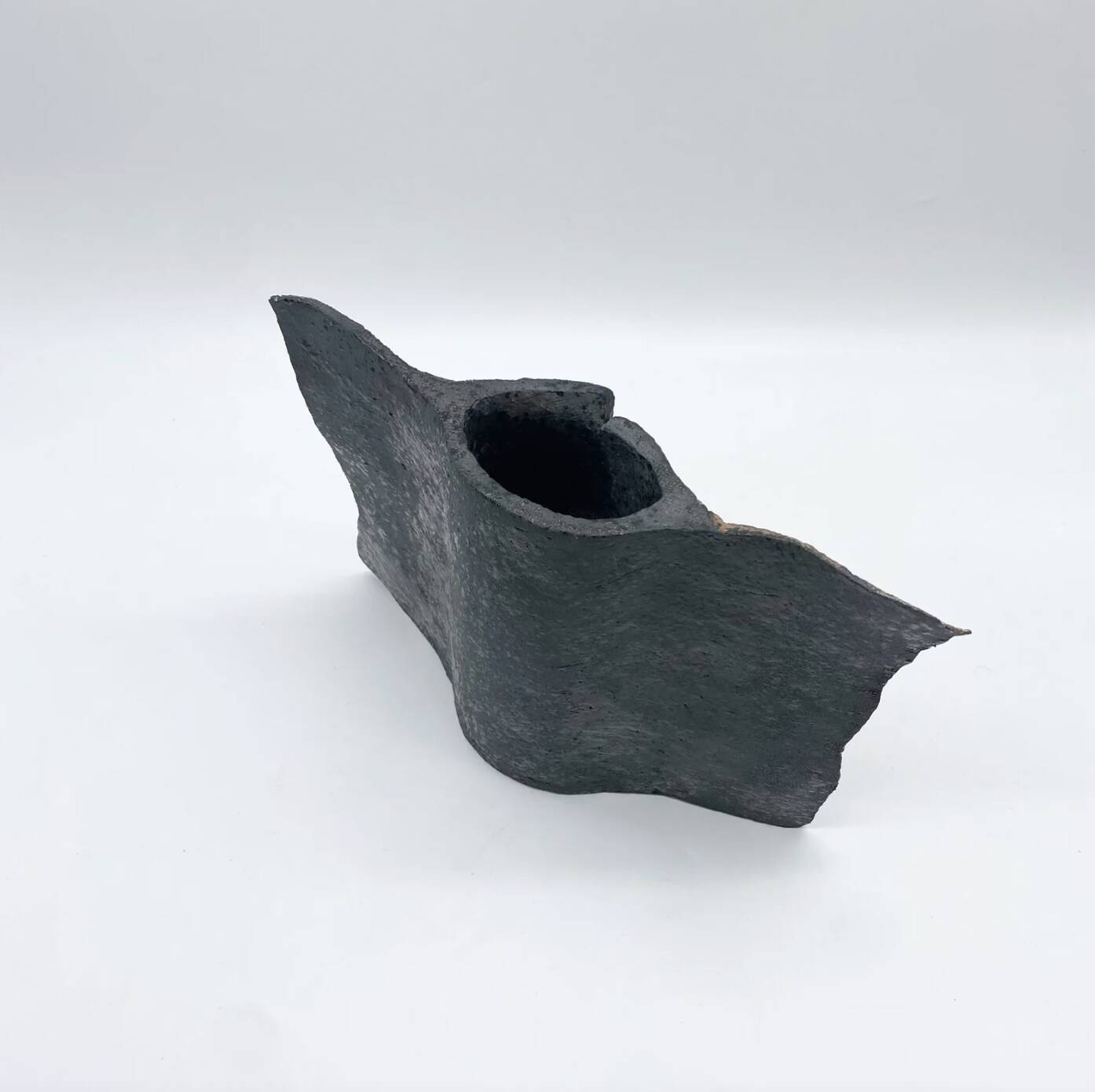 Reversible "Coal Black" / Brutalist Vase