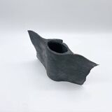 Reversible "Coal Black" / Brutalist Vase