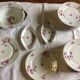 22 assiettes plates  porcelaine de Limoges , fleurs