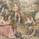 Vintage French Aubusson style jacquard tapestry