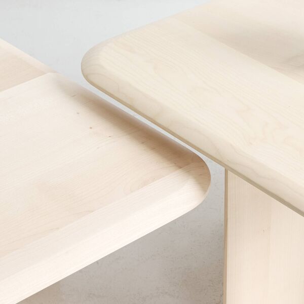 Duo de table basse carré en Erable Sycomore