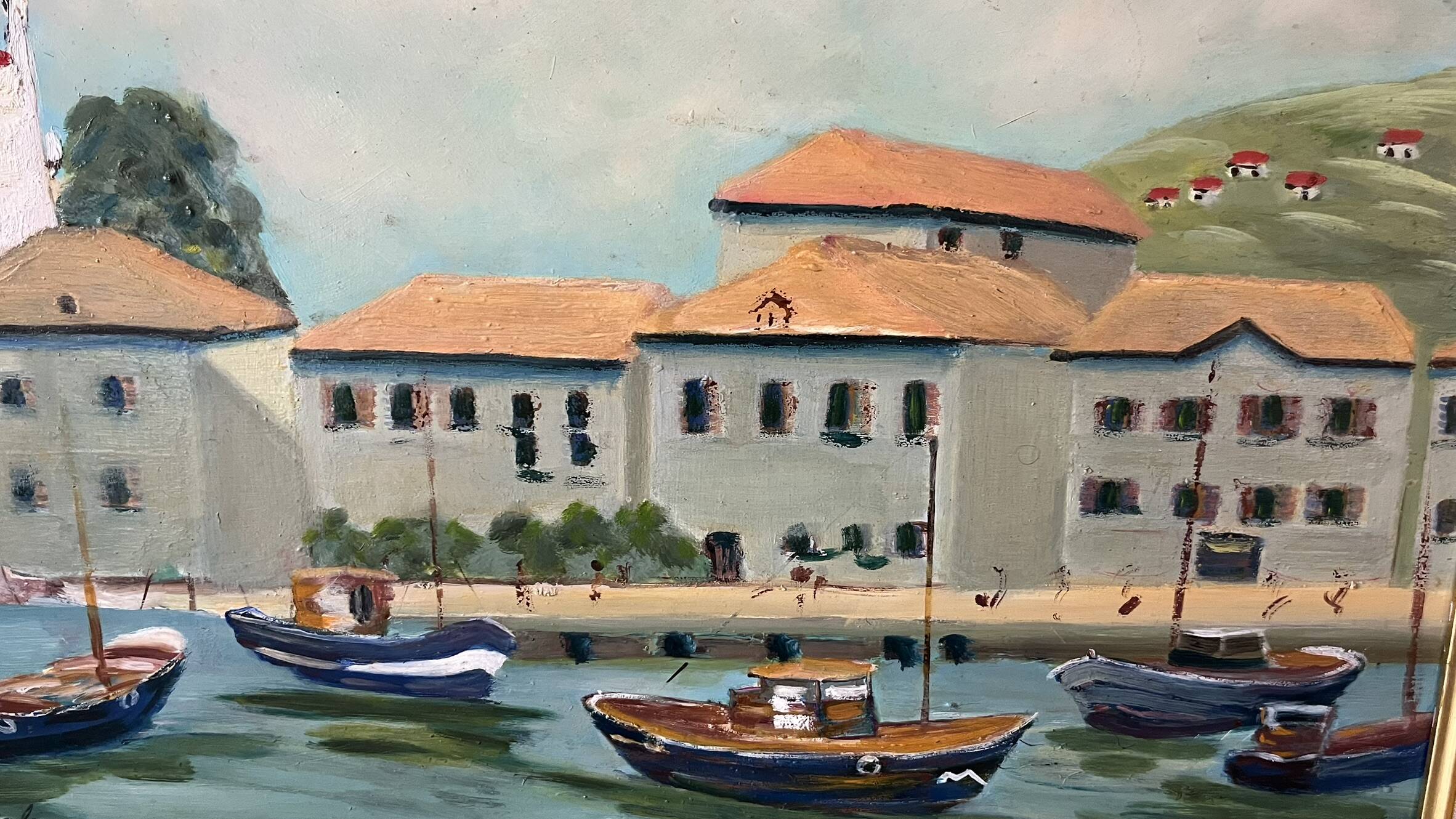 Oil painting of Saint Jean de Luze