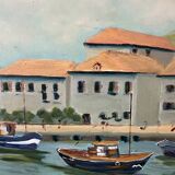 Oil painting of Saint Jean de Luze