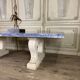 Blue granite table azul bahia and pierre limoneuse circa 1980