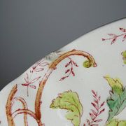 4 antique dessert plates Longchamp Daisies ironstone polychrome