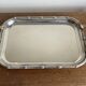 Silver-plated faux bamboo tray USA 1970 Hollywood Regency