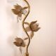 Floor lamp with flower bed - Hollywood Regency, brass and glass, 1970s.