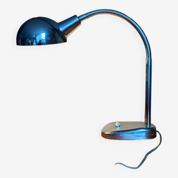 Chromed metal lamp