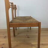 Wooden mulched modernist bench in 1950s