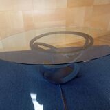 Iron flower table by Maurice Barilone