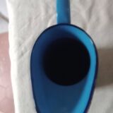 Old broc in blue enamelled sheet metal