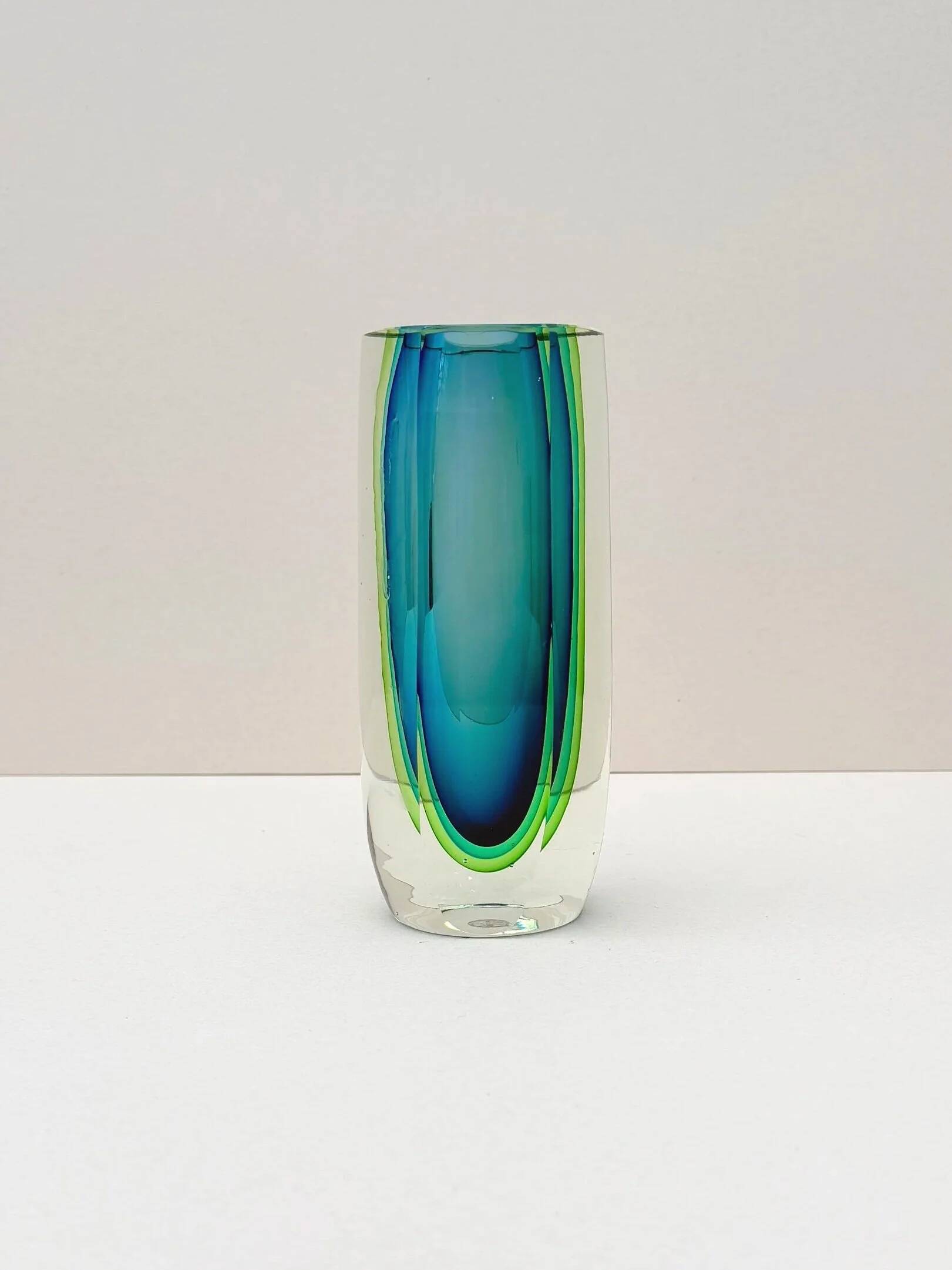 Sommerso Vase - Murano blown glass, Italy 1980