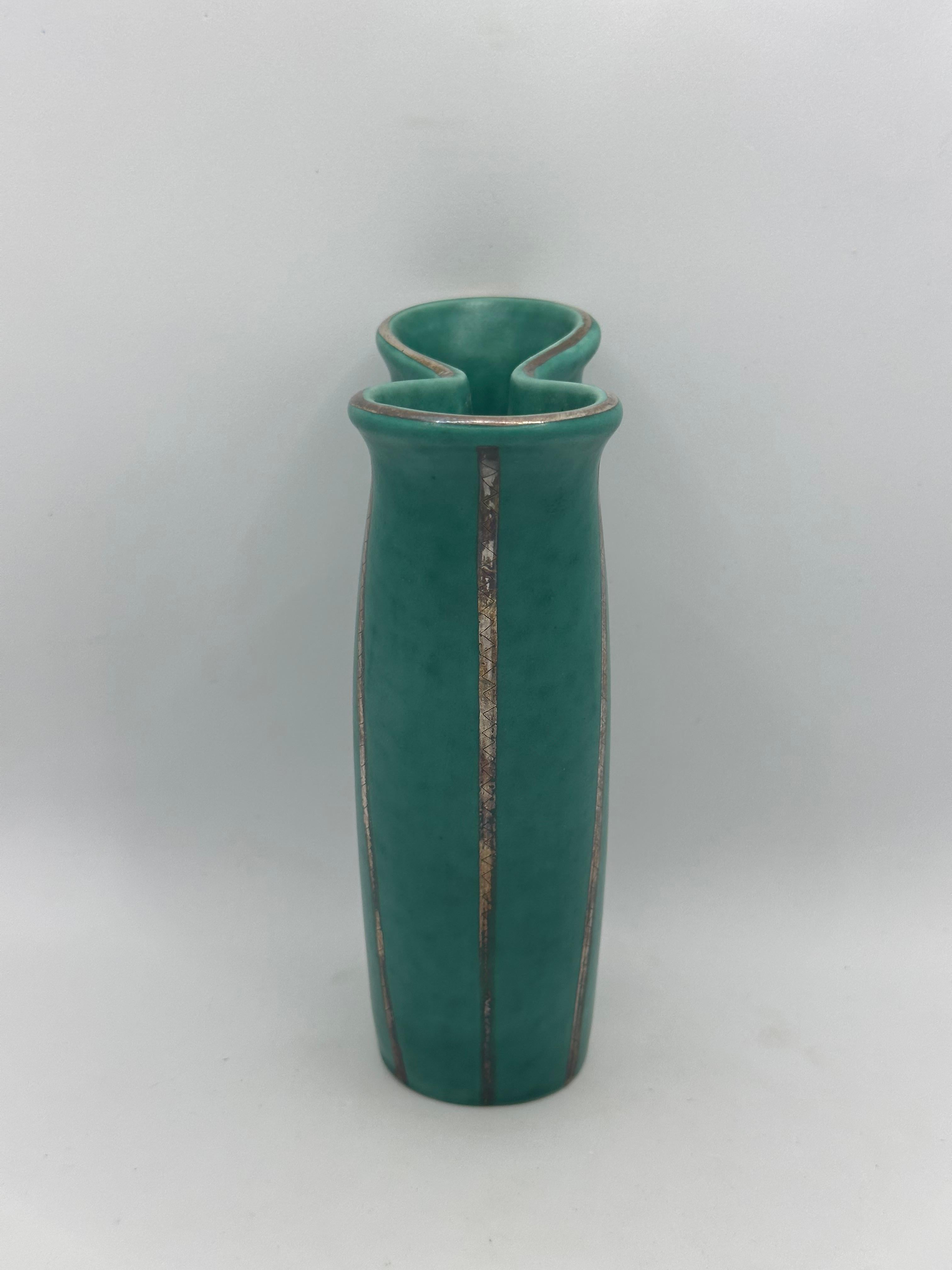 Vase Wilhelm Kage 'argenta' for Gustavsberg Sweden 1950 Signed
