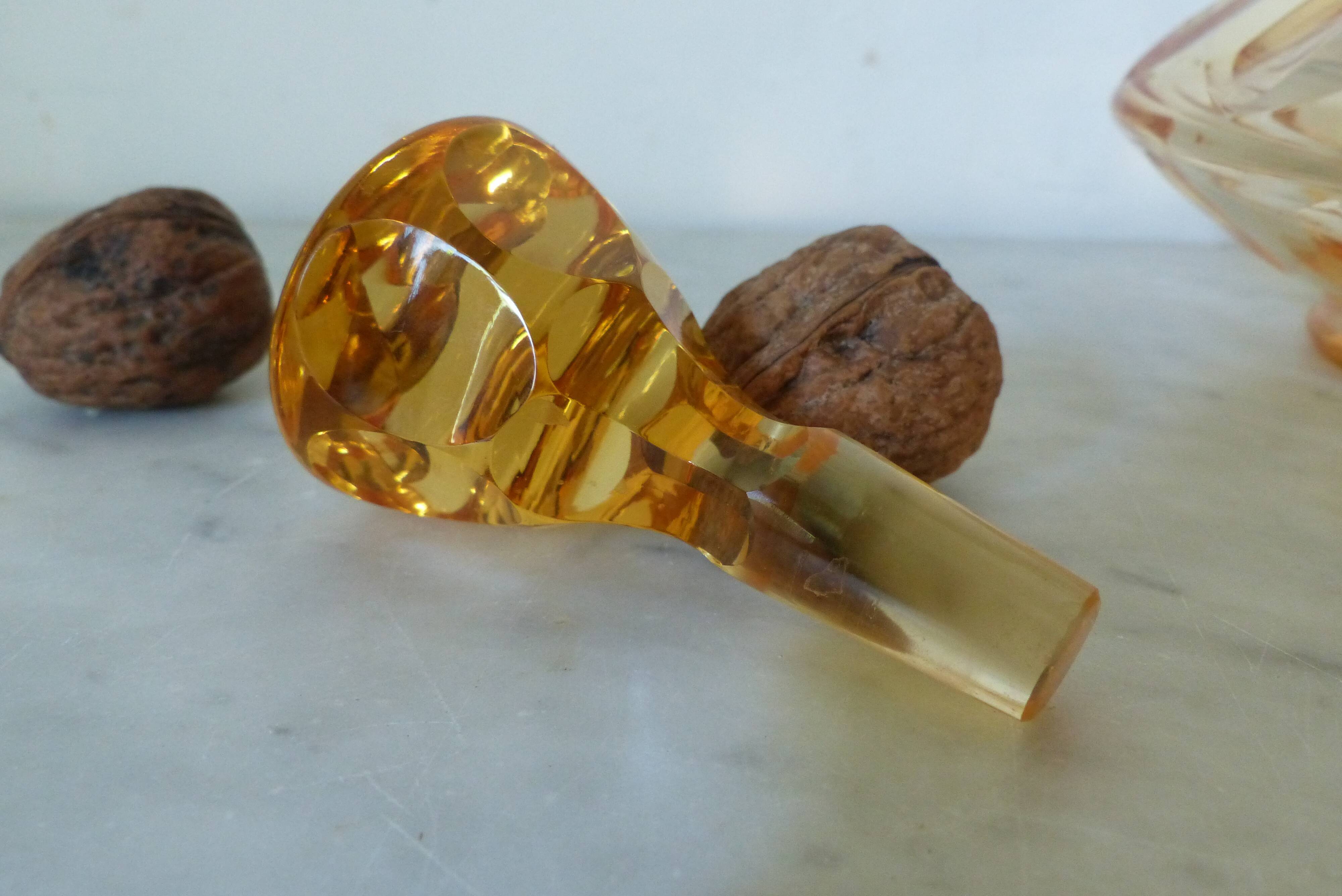 Amber crystal carafe