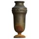 Wabi-Sabi patinated metal Art Deco vase