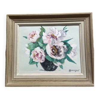 Old painting Peonies