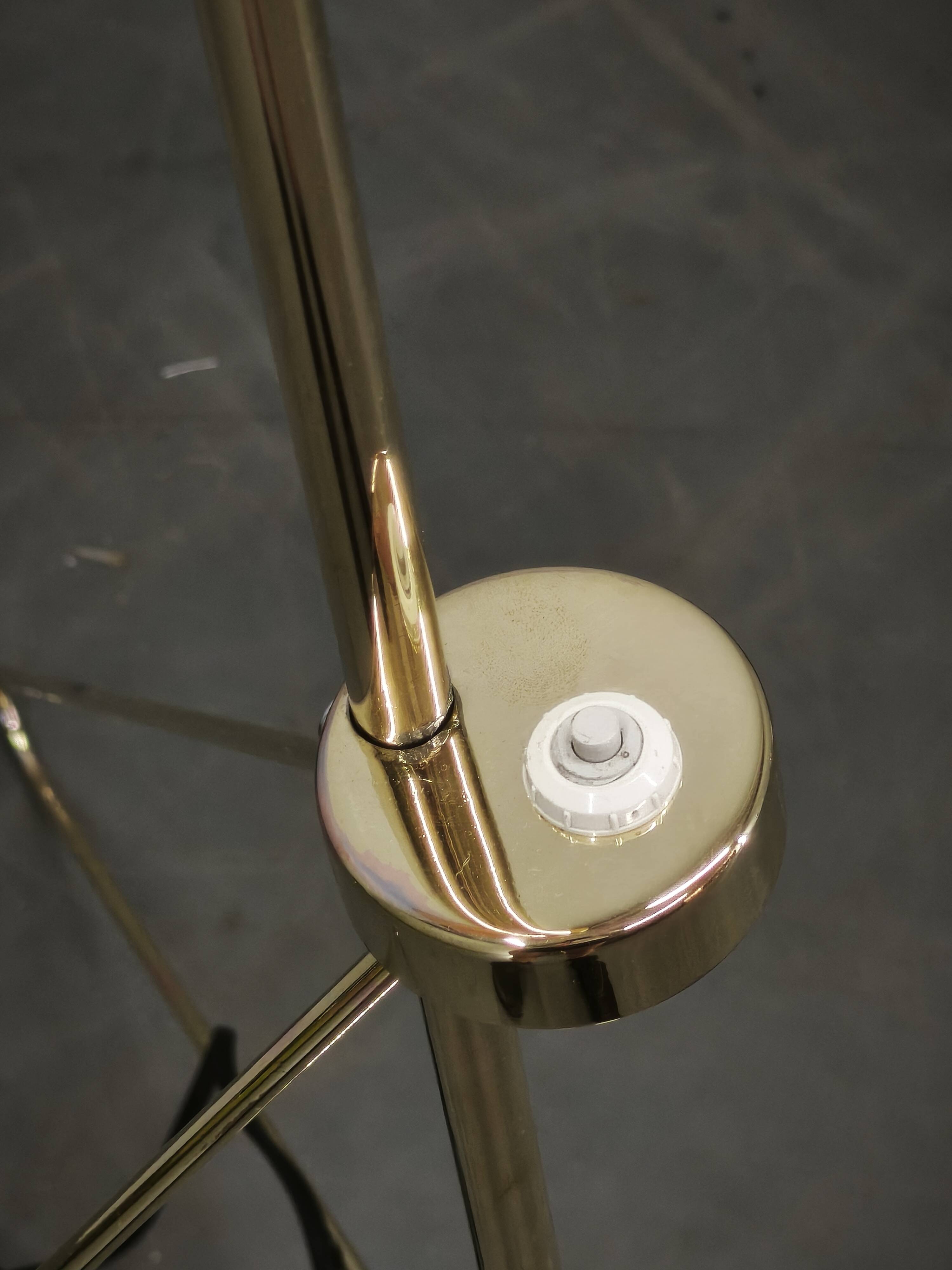 Josef Hurka Giraffe Brass Floor Lamp for Napako, Czechoslovakia, 1960s