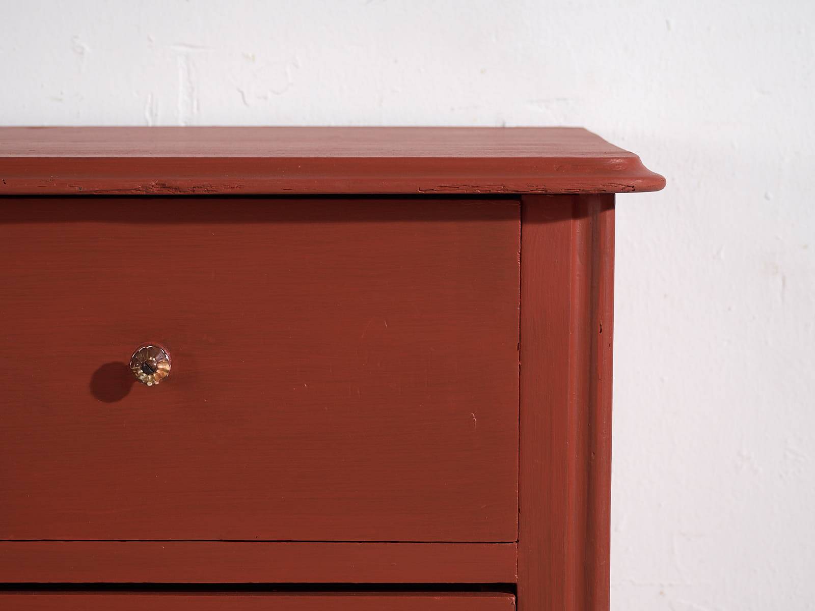 Antique red terracotta chest of drawers (circa 1920) #91