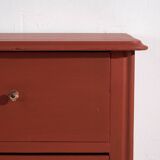 Antique red terracotta chest of drawers (circa 1920) #91
