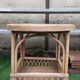 Table basse en rotin et bambou vintage