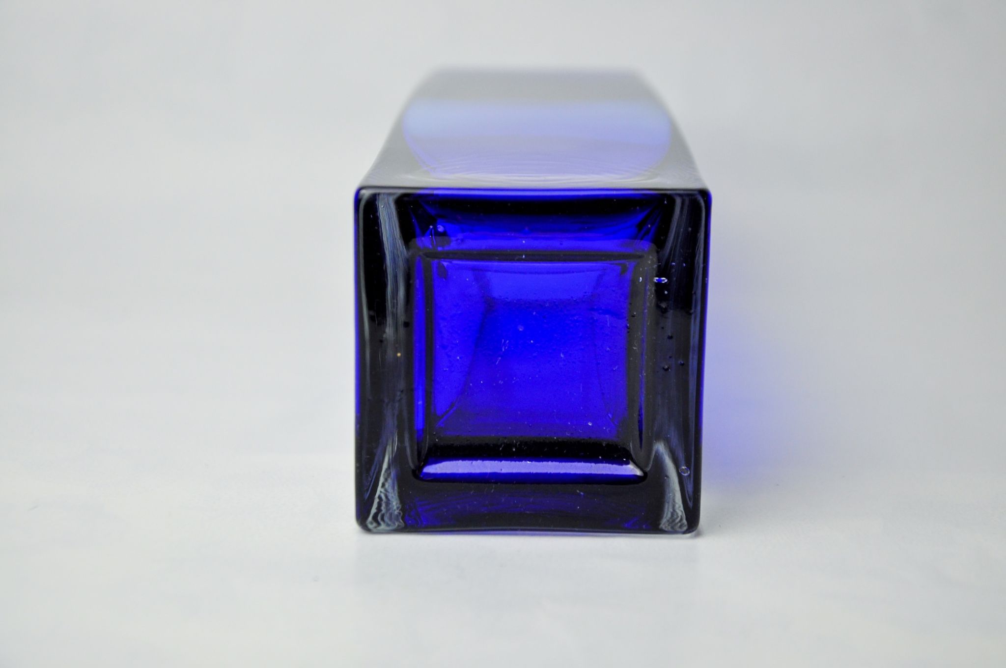 Vase sommerso by Petr hora, blue glass, Czech Republic, 1970