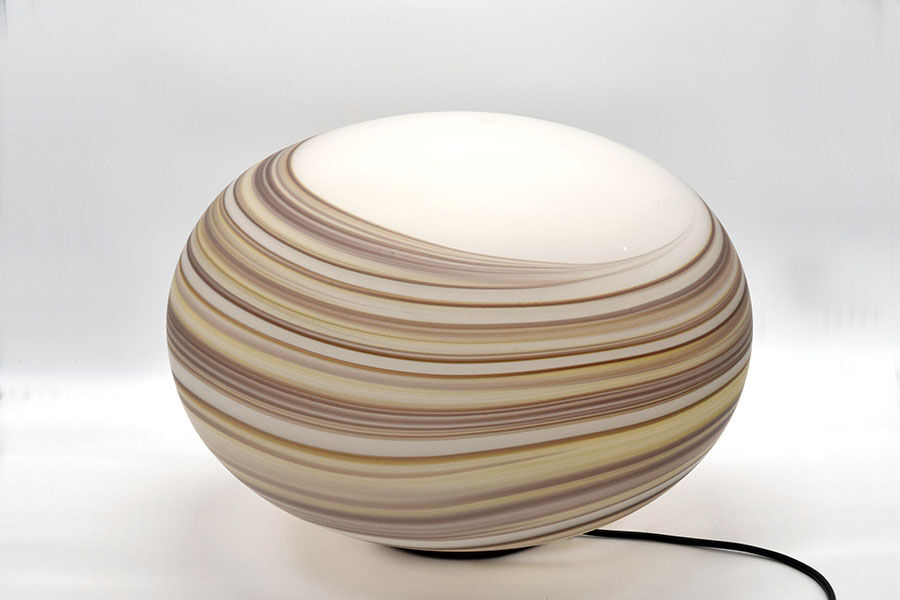 Glass Giove Lamp from VeArt, 1970s