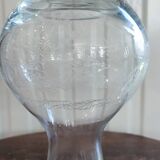 Vintage silkscreened glass carafes