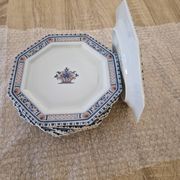 Set of Limoges porcelain dessert dishes.