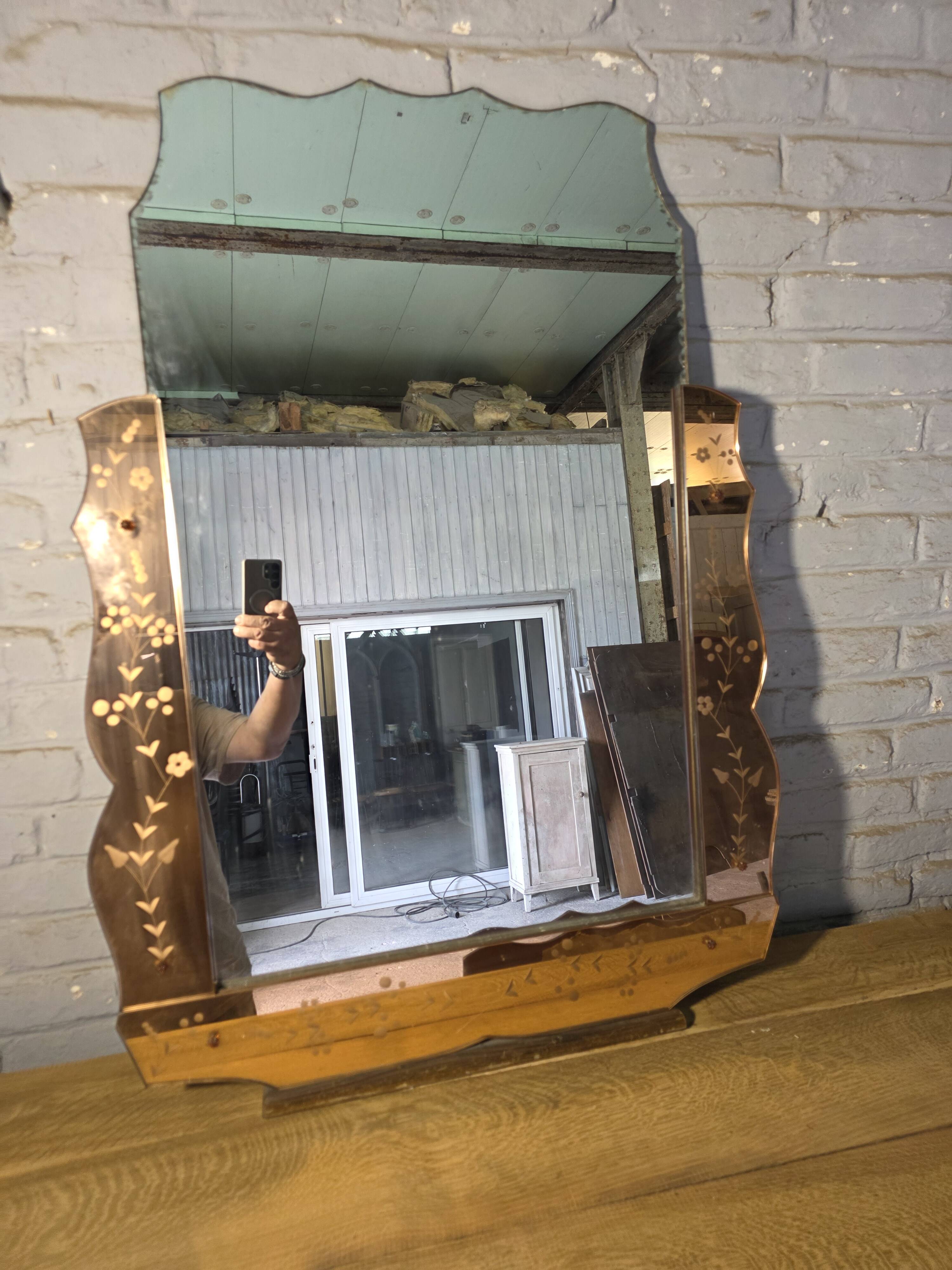 Venetian mirror Art Deco 1930s/40s