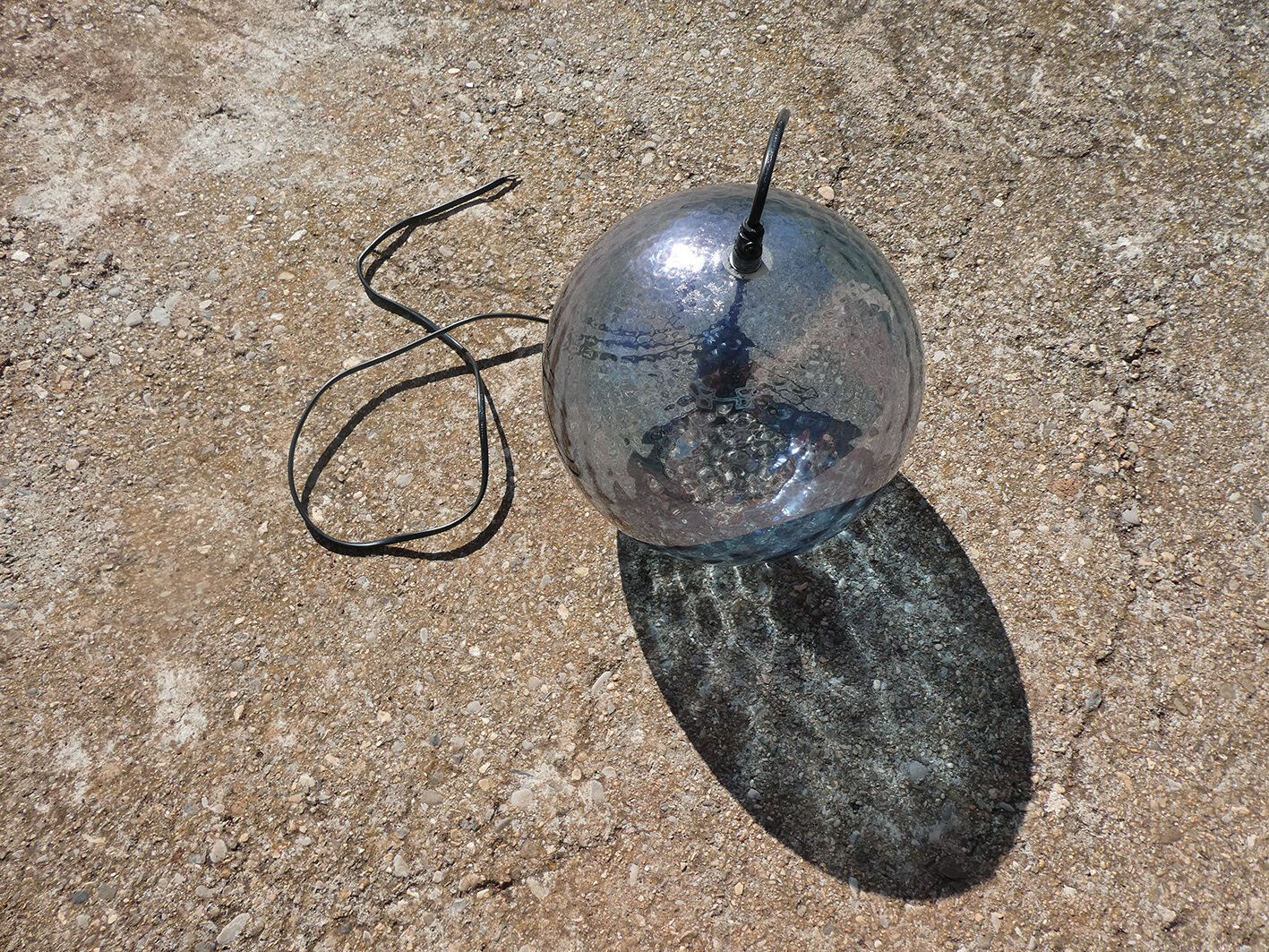 Vintage blue glass suspension