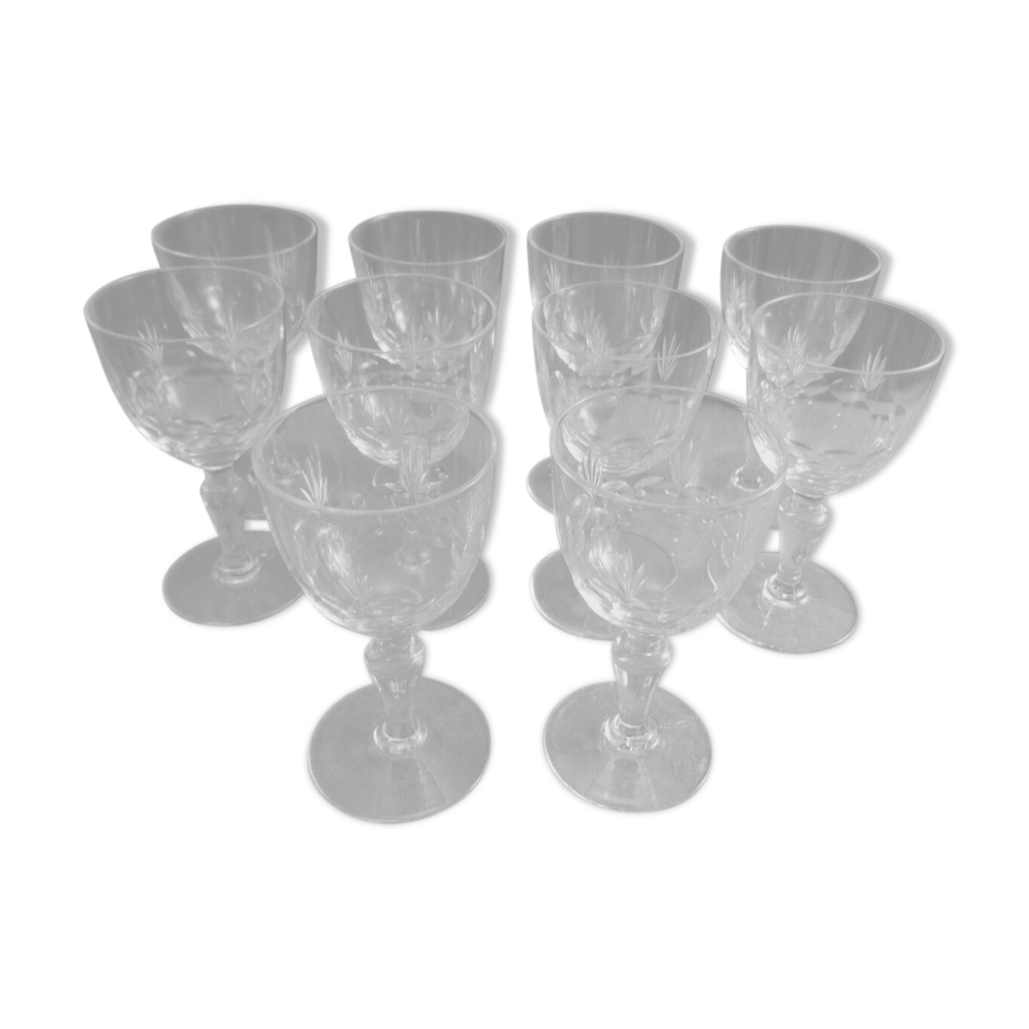 Service of 10 Baccarat crystal port glasses form 9538 size 10742