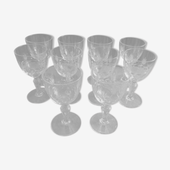 Service of 10 Baccarat crystal port glasses form 9538 size 10742