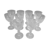Service of 10 Baccarat crystal port glasses form 9538 size 10742