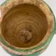 Old green glazed earthenware jam pot France 19th century