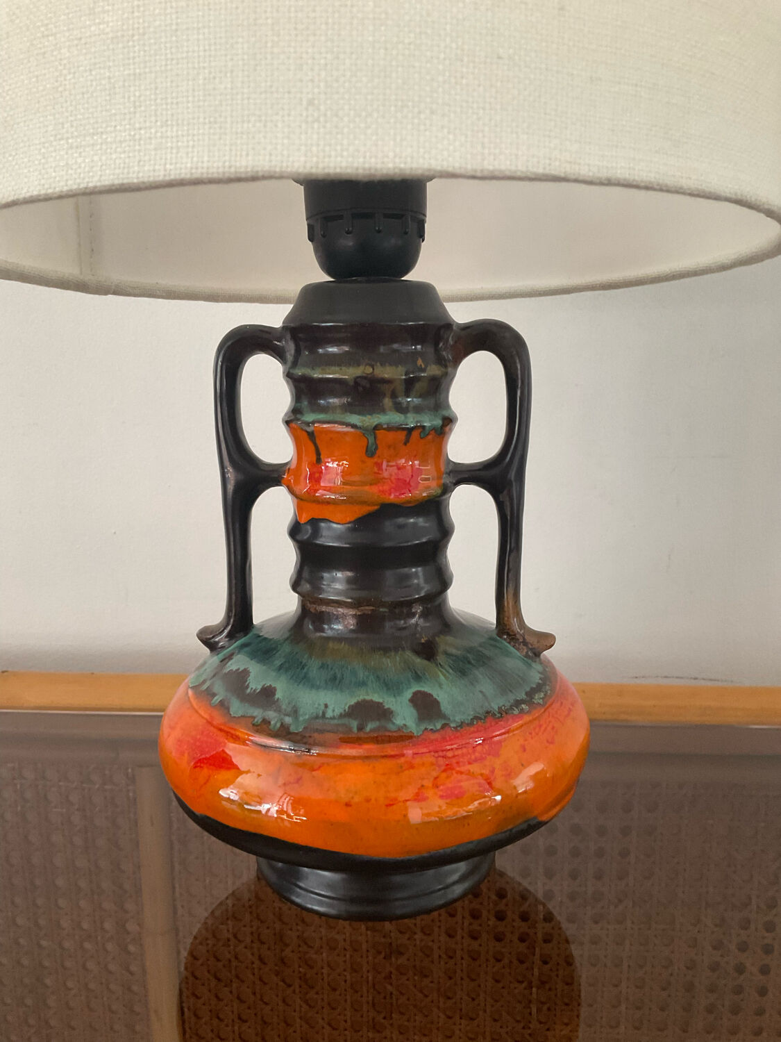 Vintage ceramic lamp 70s