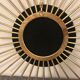 Miroir soleil acier doré vintage années 60