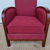 Fauteuil club ancien en tissu années 50
