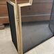 Vintage brass fire screen with 3 panels