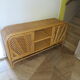 Buffet bas 2 portes -rotin tressé-bambou -cannage