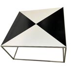Vintage black and white geometric coffee table