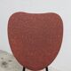 Chaise vintage 70 en métal laqué noir et vinyl rouge atypique