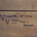 VV Mobler Spottrup Scandinavian extendable teak table, 1960