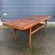 Danish design extendable coffee table with magazine rack