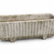 3 large rectangular stone planters