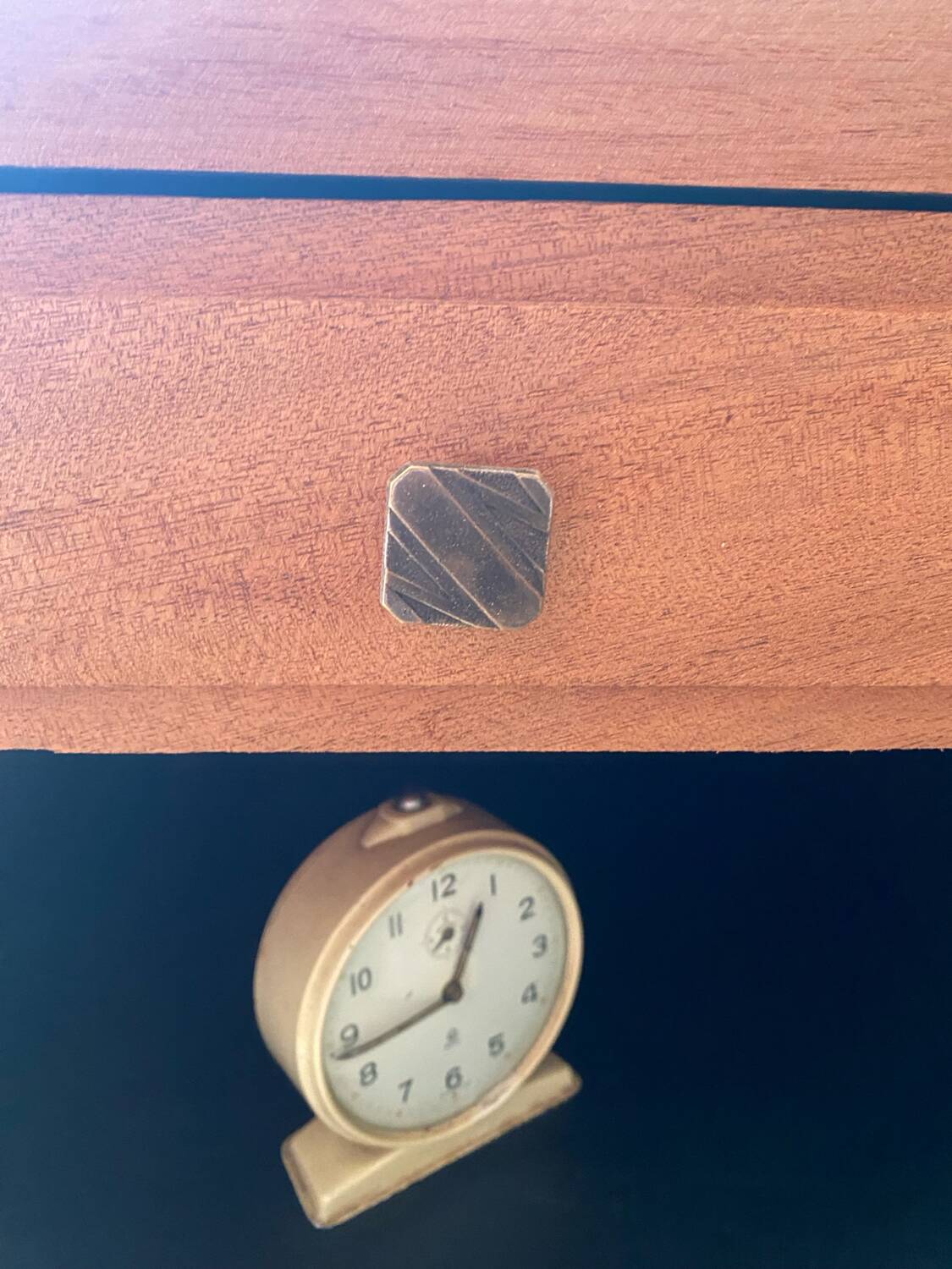 Pair of solid wood cane bedside or nightstands